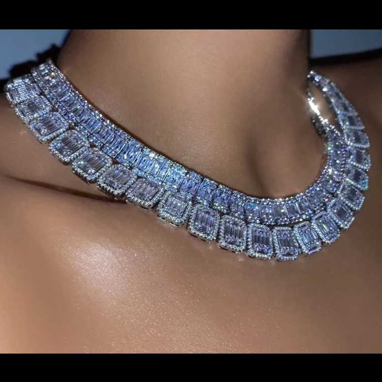 Promotion Iced Out Bling Wedding Engagemend Diamond Chain Sparking Bling 5a Cz Cubic Zirconia Necklace
Promotion Iced Out Bling Wedding Engagemend Diamond Chain Sparking Bling 5a Cz Cubic Zirconia Necklace