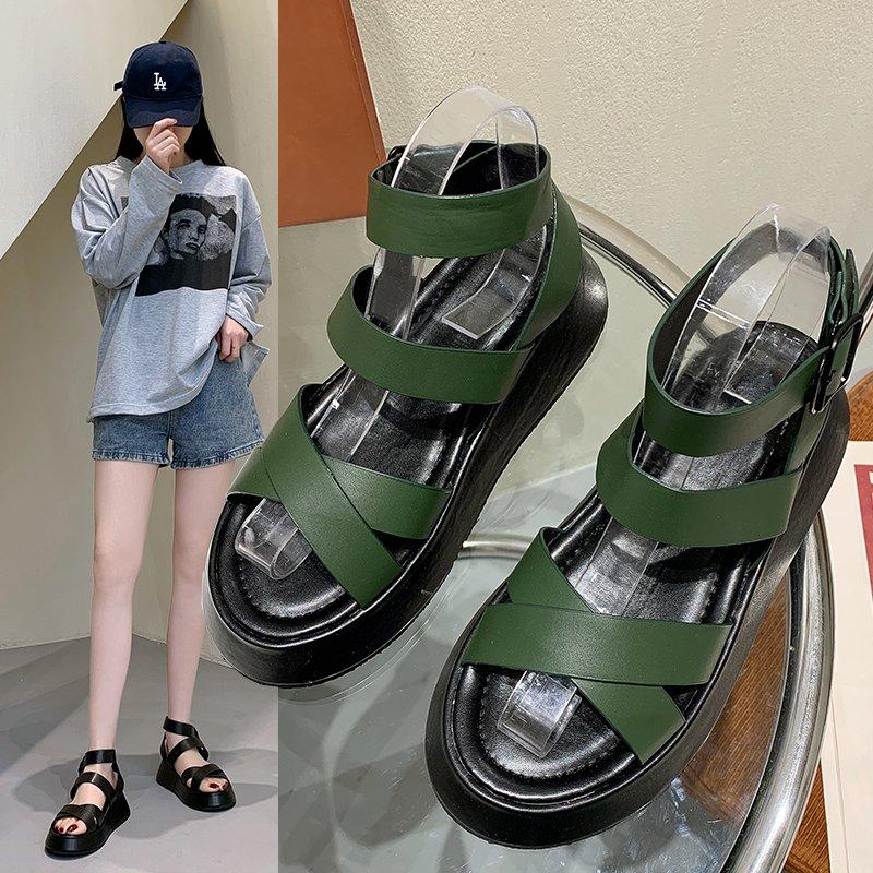 Sandals Woman Shoes 2023 Fashion Round Toe Summer Women Mid Heel Black Green Basic Buckle, Army green
Sandals Woman Shoes 2023 Fashion Round Toe Summer Women Mid Heel Black Green Basic Buckle, Army green