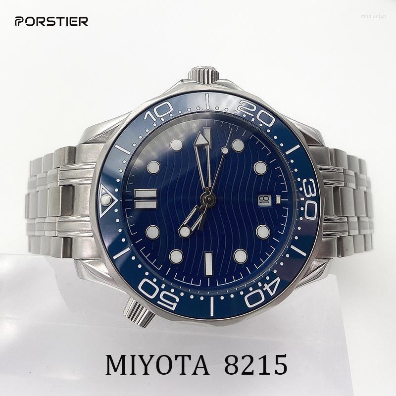 Wristwatches PORSTIER Luxury Men Watch MIYOTA 8215 Movement Automatic Watches 007 NTTD Style Ceramic Bezel Luminous Waterproof, Blue
Wristwatches PORSTIER Luxury Men Watch MIYOTA 8215 Movement Automatic Watches 007 NTTD Style Ceramic Bezel Luminous Waterproof, Blue
