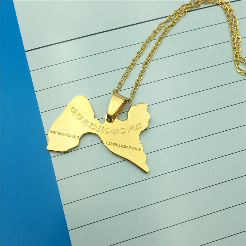 Pendant Necklaces Fashion Stainless Steel Gold Necklace Guadeloupe Map Statement Jewelery Personality Gift
Pendant Necklaces Fashion Stainless Steel Gold Necklace Guadeloupe Map Statement Jewelery Personality Gift