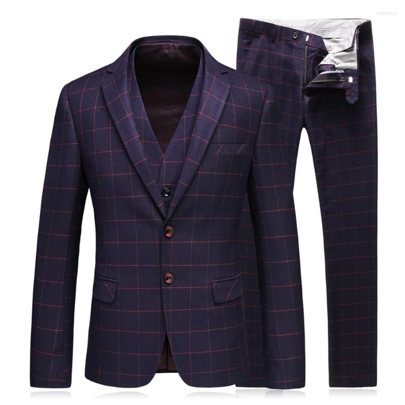 Men's Suits Custom Made Handsome Two Buttons Purple/Blue Plaid Groom Tuxedos Notch Lapel Men Wedding 3 Pieces(Blazer Vest Pants), Same as picture
Men's Suits Custom Made Handsome Two Buttons Purple/Blue Plaid Groom Tuxedos Notch Lapel Men Wedding 3 Pieces(Blazer Vest Pants), Same as picture