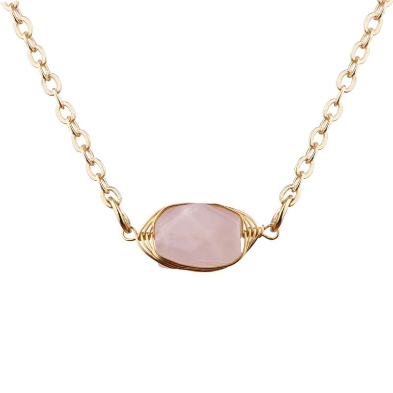Chains Natural Stone Rose Quartz Necklace Banquet Party Ladies Clavicle Chain Clothing Matching Accessories
Chains Natural Stone Rose Quartz Necklace Banquet Party Ladies Clavicle Chain Clothing Matching Accessories