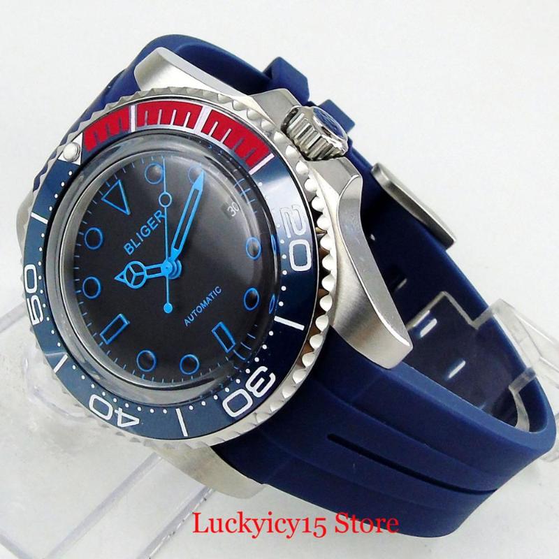 Wristwatches Simple 40mm Self Winding Men Wristwatch Date Window MIYOTA Movement Rubber Strap, Logo mingzhu 2813
Wristwatches Simple 40mm Self Winding Men Wristwatch Date Window MIYOTA Movement Rubber Strap, Logo mingzhu 2813