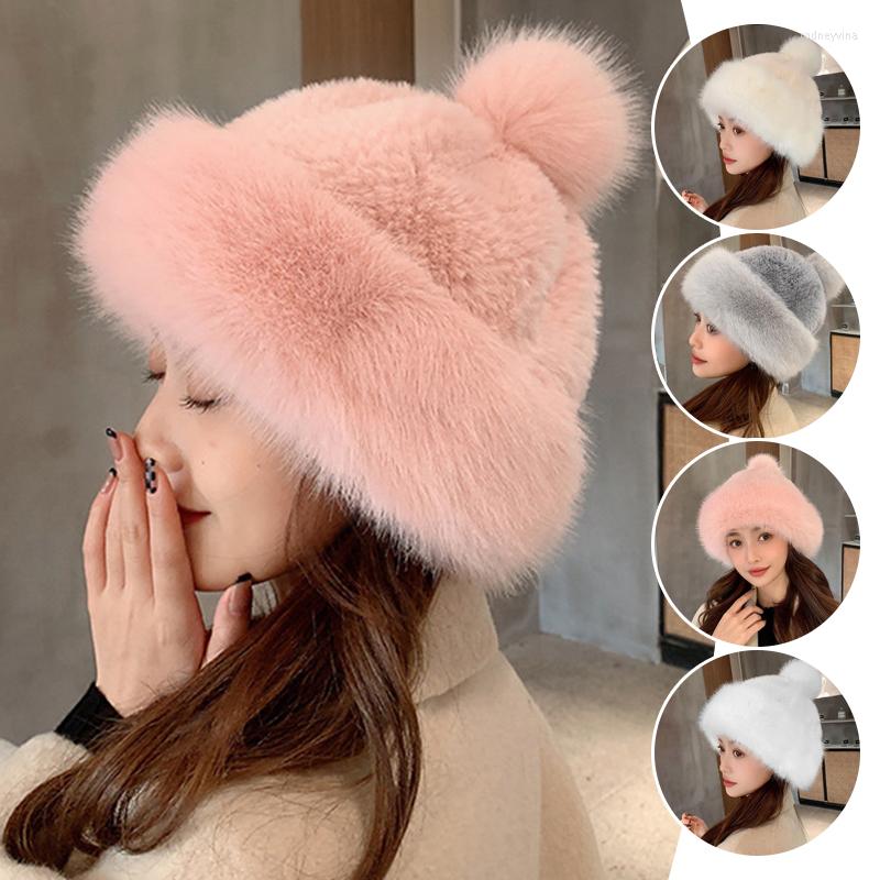 Berets Women's Fluffy Knit Faux Fur Beanie Hat Russian Cossack Pompom Cap For Winter Ski Snow Outdoor Ear Cover, White
Berets Women's Fluffy Knit Faux Fur Beanie Hat Russian Cossack Pompom Cap For Winter Ski Snow Outdoor Ear Cover, White
