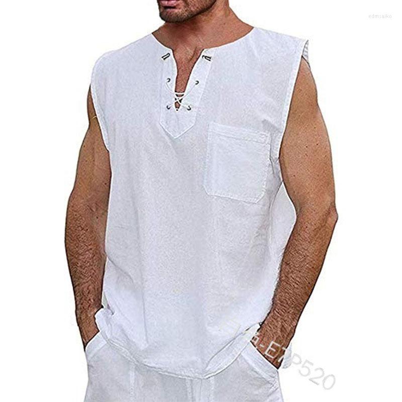 Men' Tank Tops Cotton Linen V Neck Men' Fashion Loose Lace Up Pocket Sleeveless For Men -3XL, White
Men' Tank Tops Cotton Linen V Neck Men' Fashion Loose Lace Up Pocket Sleeveless For Men -3XL, White