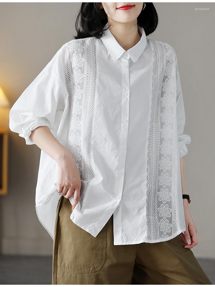 Women's Blouses Lamtrip Unique Korean Design Mirror Hollow Out Embroidery Turn Down Collar Long Sleeve Shirt Blouse White Black Women
Women's Blouses Lamtrip Unique Korean Design Mirror Hollow Out Embroidery Turn Down Collar Long Sleeve Shirt Blouse White Black Women