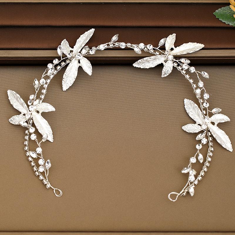 Hair Clips & Barrettes Handmade Headdress Bride Elegant Temperament Exquisite Simple Silver Leaf Crystal Headband Wedding Accessories Prom P
Hair Clips & Barrettes Handmade Headdress Bride Elegant Temperament Exquisite Simple Silver Leaf Crystal Headband Wedding Accessories Prom P