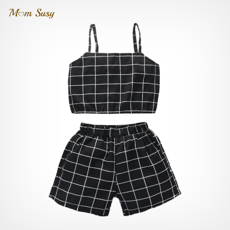 Clothing Sets Baby Girl Plaid Clothes Set Suspender Top Shorts 2PCS Summer Tank Suit 1-5Y
Clothing Sets Baby Girl Plaid Clothes Set Suspender Top Shorts 2PCS Summer Tank Suit 1-5Y