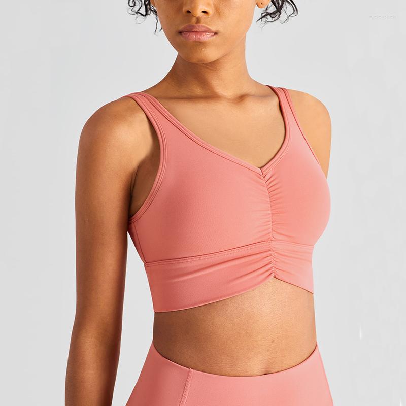 Yoga Outfit Women Sexy V-Neck Fitness Bras Solid Color Soft Sports Underwear Pleated Gathered Push Up Gym Bra Female Crop Tops For, Coffee
Yoga Outfit Women Sexy V-Neck Fitness Bras Solid Color Soft Sports Underwear Pleated Gathered Push Up Gym Bra Female Crop Tops For, Coffee