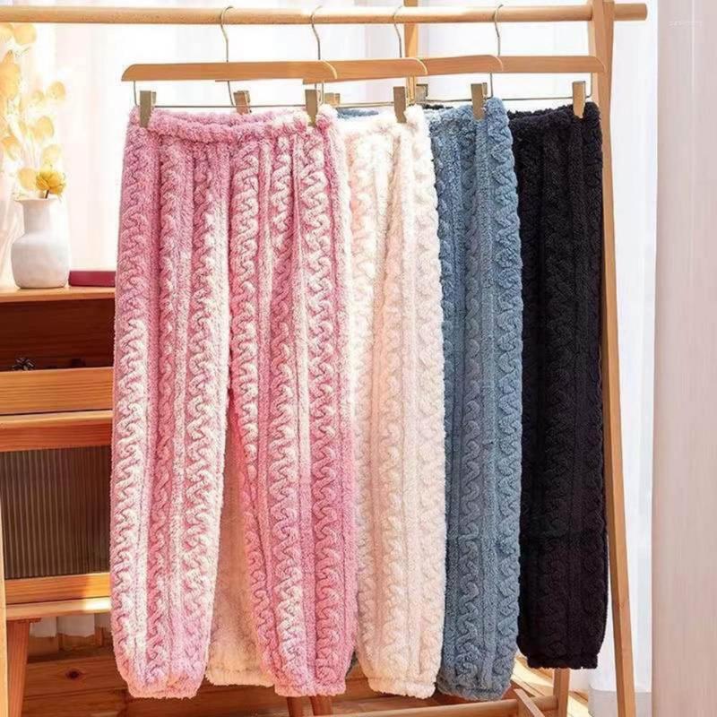 Women's Sleepwear Women Winter Thickened Coral Fleece Casual Sleep Bottoms Elastic Waistband Spiral Texture Wide Leg Shrinkable Cuffs Pants, Blue
Women's Sleepwear Women Winter Thickened Coral Fleece Casual Sleep Bottoms Elastic Waistband Spiral Texture Wide Leg Shrinkable Cuffs Pants, Blue