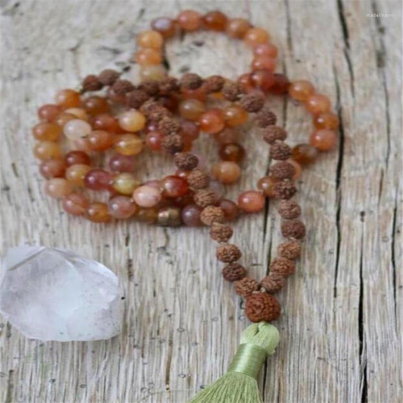 Chains 8mm Natural Agate Rudraksha 108 Beads Mala Necklaces Band Tassel Gemstone Yoga Unisex Fancy Handmade Wrist Lucky Meditation
Chains 8mm Natural Agate Rudraksha 108 Beads Mala Necklaces Band Tassel Gemstone Yoga Unisex Fancy Handmade Wrist Lucky Meditation