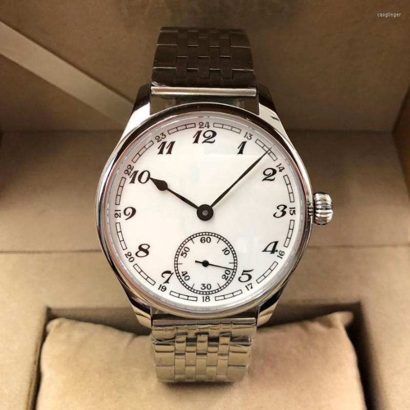 Wristwatches 44mm GEERVO No Logo Sapphire Crystal Or Mineral Glass Enamel White Dial Asian ETA6498 Movement Men's Mechanical Watches
Wristwatches 44mm GEERVO No Logo Sapphire Crystal Or Mineral Glass Enamel White Dial Asian ETA6498 Movement Men's Mechanical Watches