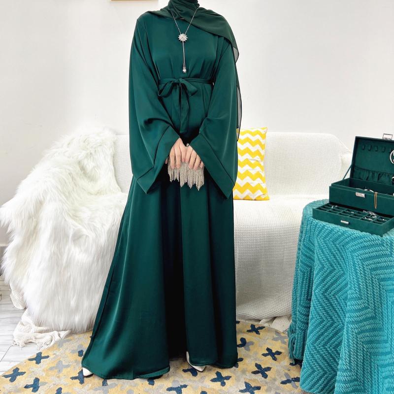 Ethnic Clothing Muslim Dress Women Abaya Kaftan Dubai Eid Satin Hijab Abayas Caftan Marocain Evening Dresses Solid Jilbab Robe Femme
Ethnic Clothing Muslim Dress Women Abaya Kaftan Dubai Eid Satin Hijab Abayas Caftan Marocain Evening Dresses Solid Jilbab Robe Femme