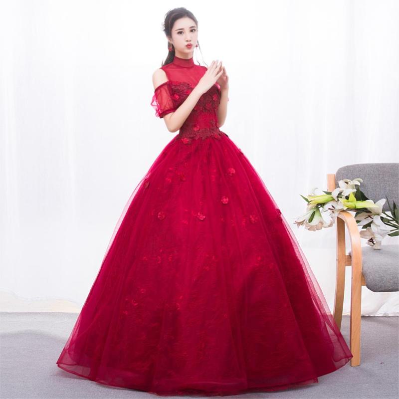 Party Dresses Wine High Collar Lady Girl Women Princess Bridesmaid Banquet Performance Dancing Dress Gown, Red
Party Dresses Wine High Collar Lady Girl Women Princess Bridesmaid Banquet Performance Dancing Dress Gown, Red