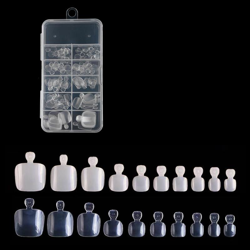False Nails 100pcs/box Fake Fully Attached Toenail 10 Size Transparent Natural Color Ultra-thin Lifelike Fit Full Cover Artificial Toe
False Nails 100pcs/box Fake Fully Attached Toenail 10 Size Transparent Natural Color Ultra-thin Lifelike Fit Full Cover Artificial Toe