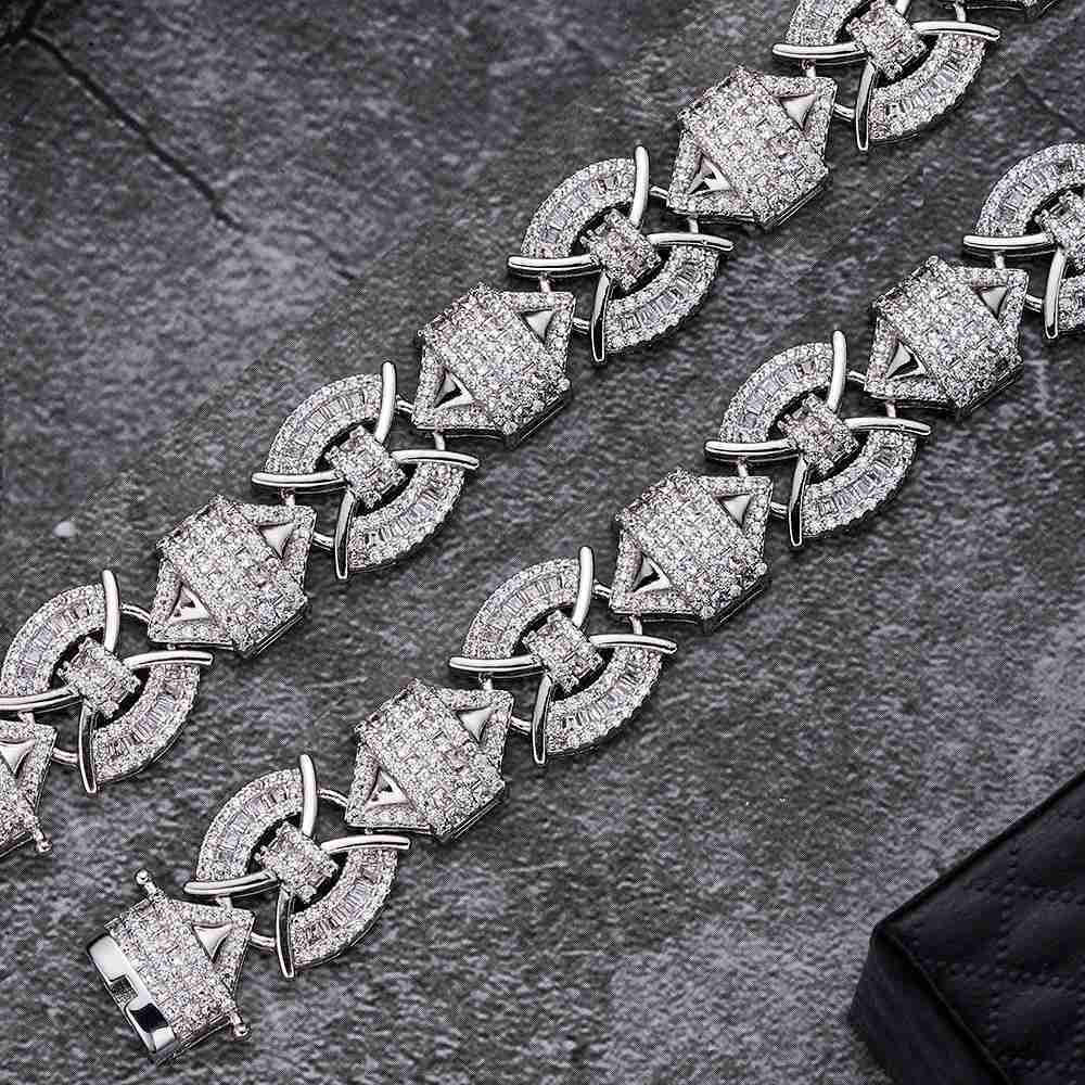 Hip Hop Cz 15mm 925 Sterling Silver Diamond Cuban Link Chain Necklace Cluster Rocky Iced Out Charm Jewelry Chain
Hip Hop Cz 15mm 925 Sterling Silver Diamond Cuban Link Chain Necklace Cluster Rocky Iced Out Charm Jewelry Chain