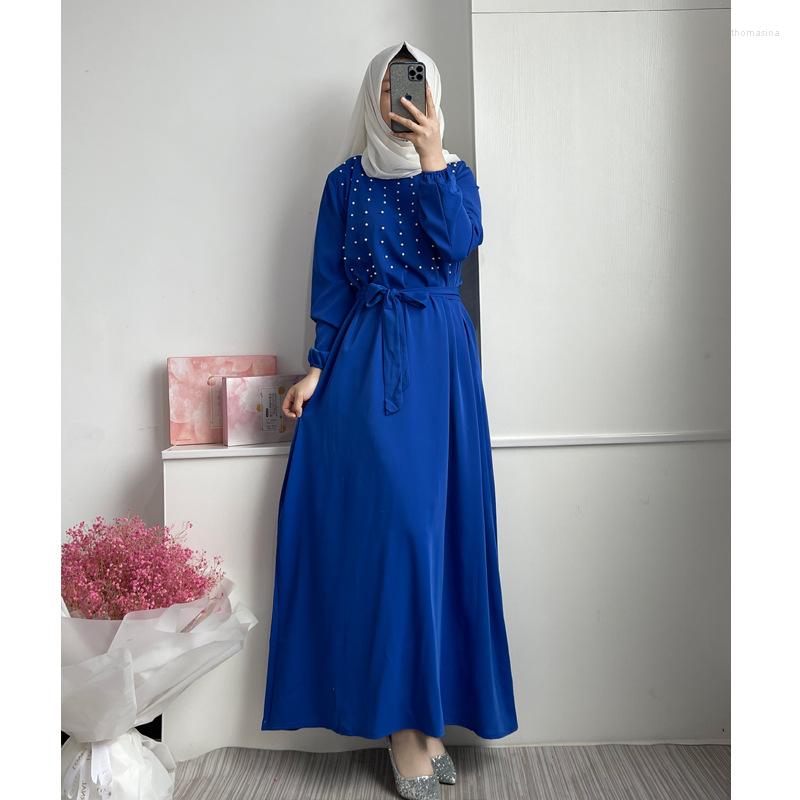 Ethnic Clothing Dubai Abaya For Women Muslim Fashion Long Dress Pearl Lace Up Robe Middle East Clothes Eid Ramandan Islam 2023
Ethnic Clothing Dubai Abaya For Women Muslim Fashion Long Dress Pearl Lace Up Robe Middle East Clothes Eid Ramandan Islam 2023