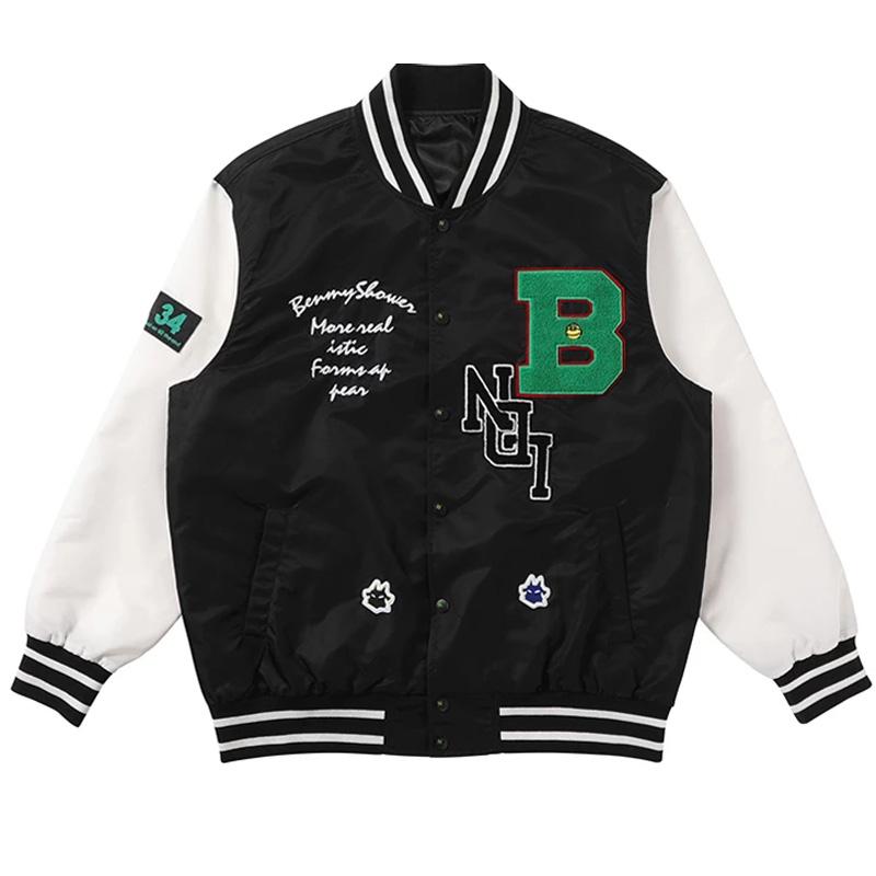 Men's Jackets Letter Embroidery Patch Baseball Jacket Men Logo Single Breasted Casual Bomber 2023 Spring Loose College Style Coat, Black
Men's Jackets Letter Embroidery Patch Baseball Jacket Men Logo Single Breasted Casual Bomber 2023 Spring Loose College Style Coat, Black