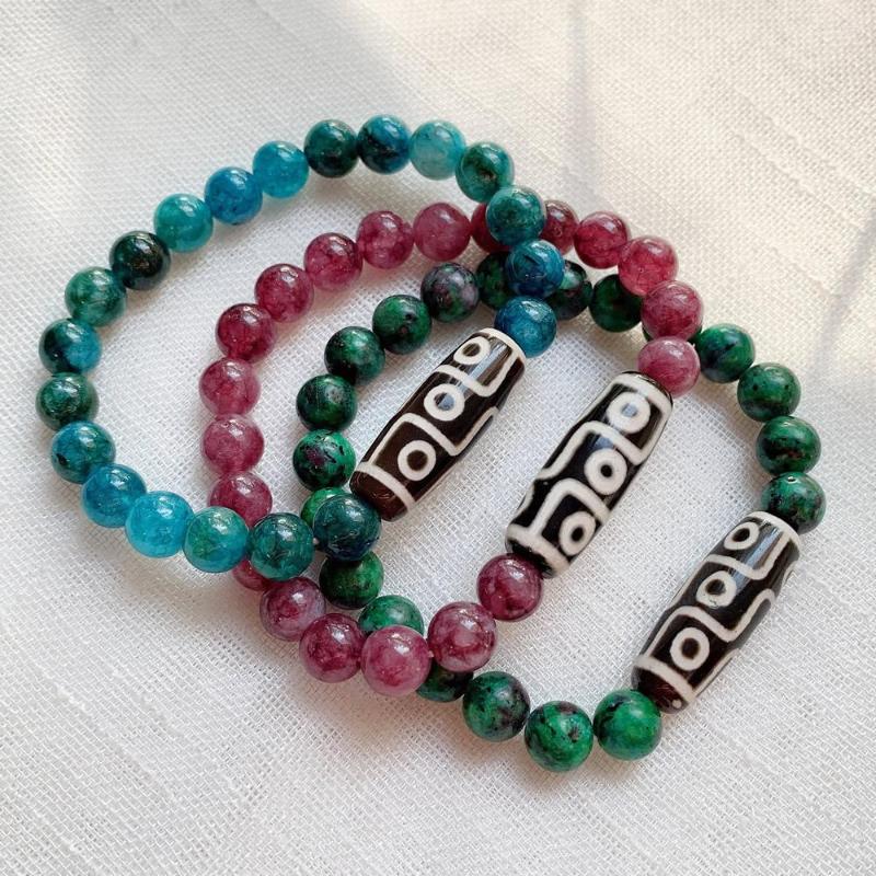 Strand Natural Tibetan Dzi Agates Bracelets Antique Nine Eyes Bangle Colorful Jades Epidotes Quartz Stone Beaded Bracelet Women Jewelry
Strand Natural Tibetan Dzi Agates Bracelets Antique Nine Eyes Bangle Colorful Jades Epidotes Quartz Stone Beaded Bracelet Women Jewelry