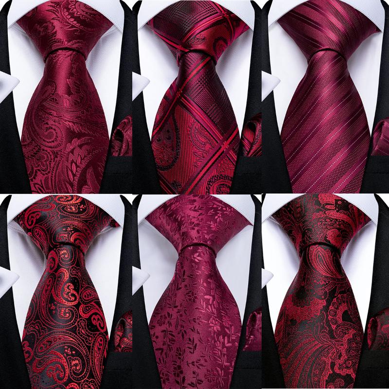 Bow Ties DiBanGu Men Tie Red Wine Paisley Design Silk Wedding For Hanky Cufflink Set Fashion Bussiness Party DropBow
Bow Ties DiBanGu Men Tie Red Wine Paisley Design Silk Wedding For Hanky Cufflink Set Fashion Bussiness Party DropBow