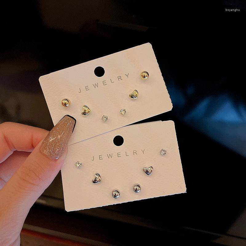 Stud Earrings 3Pairs Women Metal Crystal Small Set Girl Child Heart Stainless Steel Anti-allergy Earring Brincos Jewelry Gift
Stud Earrings 3Pairs Women Metal Crystal Small Set Girl Child Heart Stainless Steel Anti-allergy Earring Brincos Jewelry Gift