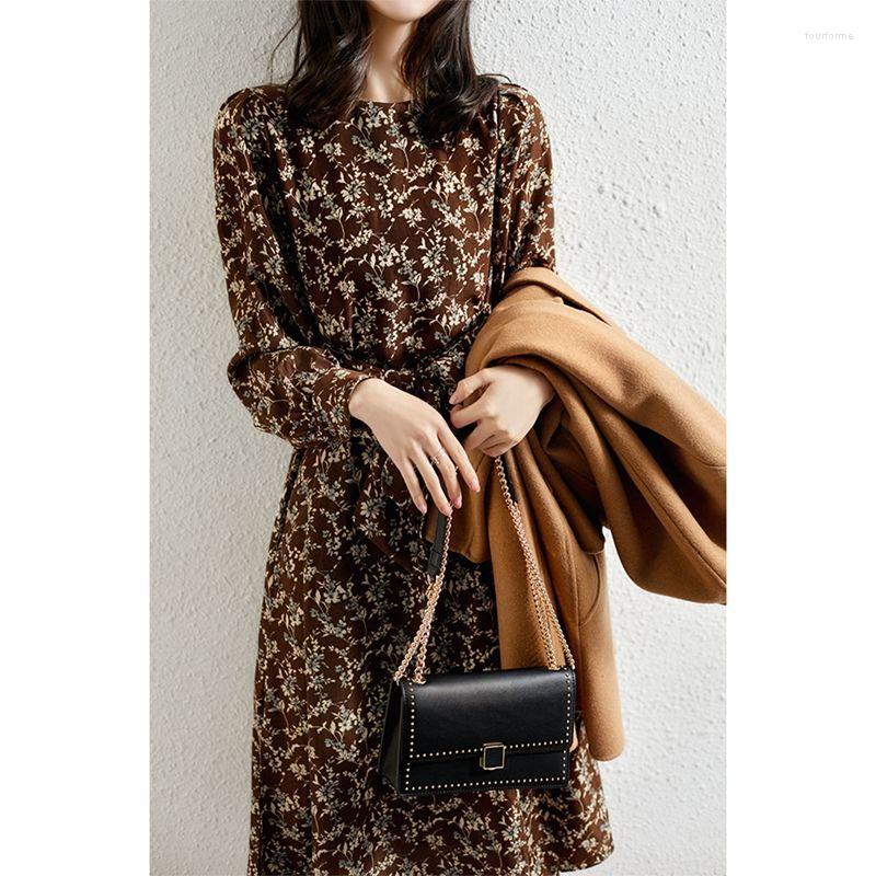 Casual Dresses Women Women' Floral Dress Autumn Winter Round Neck Long Sleeve Chiffon Vestido De Mujer, Broken flower
Casual Dresses Women Women' Floral Dress Autumn Winter Round Neck Long Sleeve Chiffon Vestido De Mujer, Broken flower