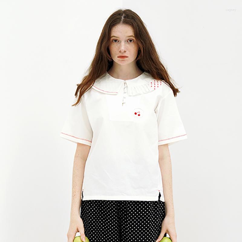 Women' Blouses Bebobsons Original Niche Design Women White Blouse Cartoon Embroidery Ladies Sweet Shirt Tops Short Sleeve Summer
Women' Blouses Bebobsons Original Niche Design Women White Blouse Cartoon Embroidery Ladies Sweet Shirt Tops Short Sleeve Summer