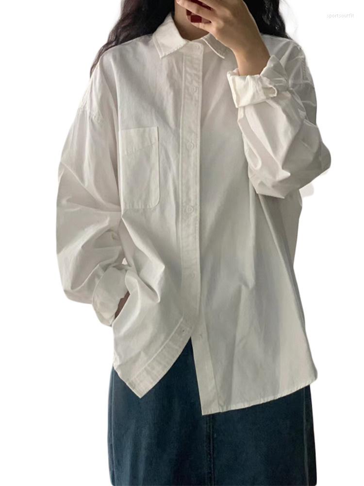 Women's Blouses Fashion Minimalist Loose Korea Chic Blouse Women 2023 Spring Tide Single Breasted Long Sleeve Solid Color Shirt M273, White
Women's Blouses Fashion Minimalist Loose Korea Chic Blouse Women 2023 Spring Tide Single Breasted Long Sleeve Solid Color Shirt M273, White