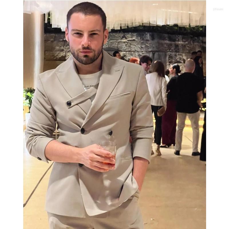 Men's Suits Costume Homme Mariage Gray Groom Men Wedding Tuxedos 2 Pieces Double Breasted Outfits Prom Slim Fit Blazer Daily Wear, Beige
Men's Suits Costume Homme Mariage Gray Groom Men Wedding Tuxedos 2 Pieces Double Breasted Outfits Prom Slim Fit Blazer Daily Wear, Beige