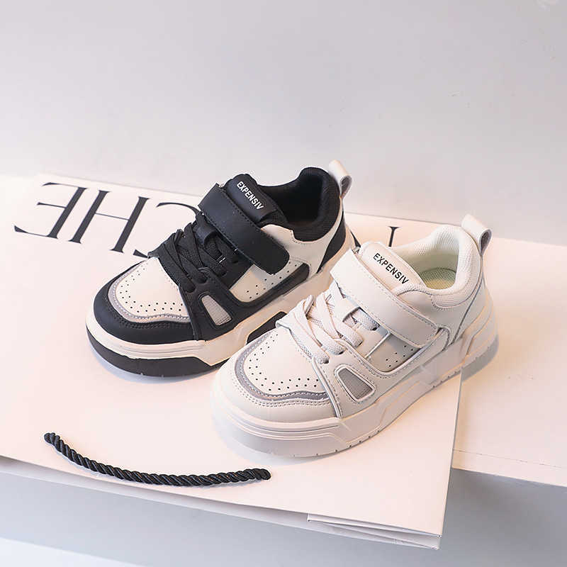 Athletic Outdoor Spring New Children Board Simple Versatile Girls White Boys Casual Shoes C260130