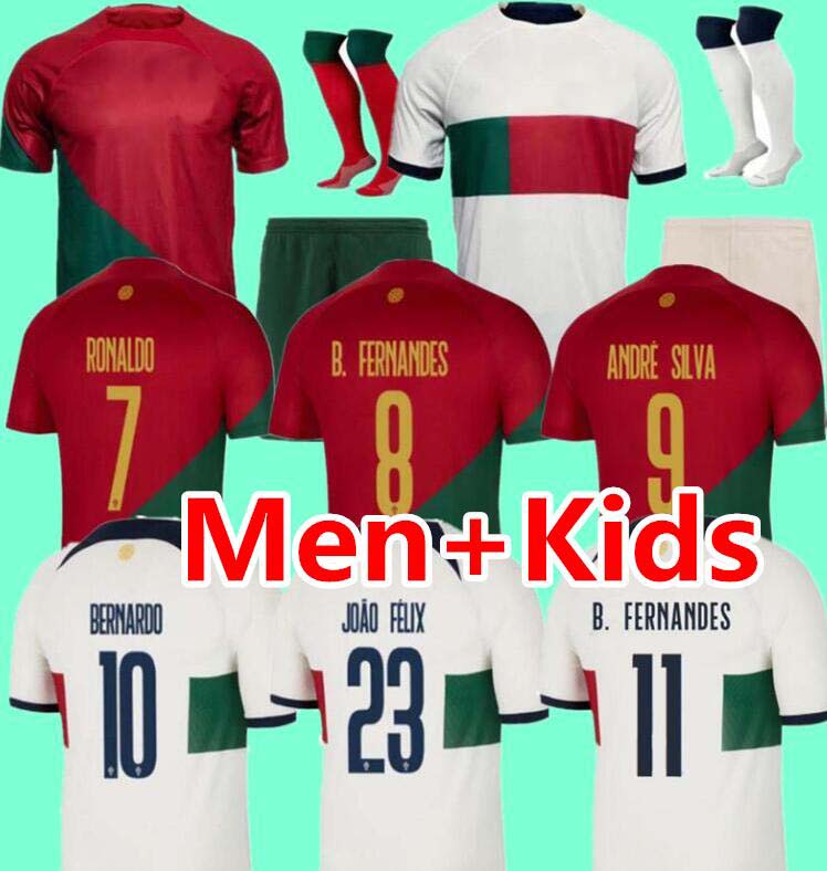 22 23 Portuguesa soccer jerseys JOAO FELIX RUBEN NEVES BRUNO FERNANDES Portugieser 2022 Portuguese football shirt R.SANCHEZ RONALDO JOAO CANCELO Men Kids kit, Away adult world
22 23 Portuguesa soccer jerseys JOAO FELIX RUBEN NEVES BRUNO FERNANDES Portugieser 2022 Portuguese football shirt R.SANCHEZ RONALDO JOAO CANCELO Men Kids kit, Away adult world
