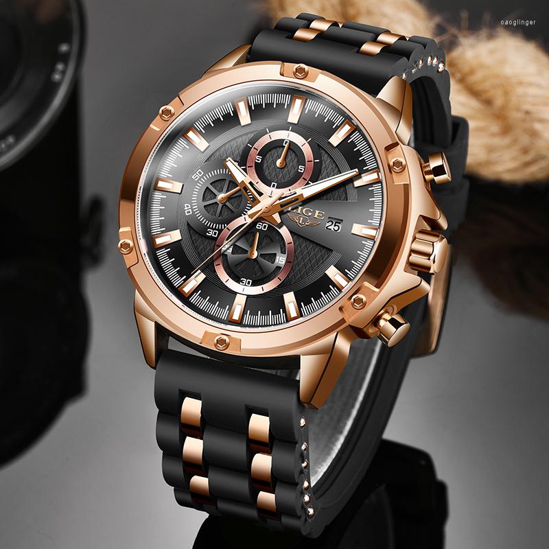 Wristwatches LIGE Military Silicone Sport Men Watches Fashion Luxury Watch Business Dress Quartz Man Waterproof Luminous Clock 2023, Black blue
Wristwatches LIGE Military Silicone Sport Men Watches Fashion Luxury Watch Business Dress Quartz Man Waterproof Luminous Clock 2023, Black blue