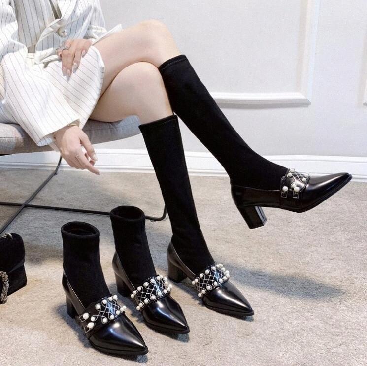 Ankle Boots Women Shoes Woman Boots Fashion Square With Elastic Socks 2019 Autumn New Short Fur Warm Beaded
Ankle Boots Women Shoes Woman Boots Fashion Square With Elastic Socks 2019 Autumn New Short Fur Warm Beaded