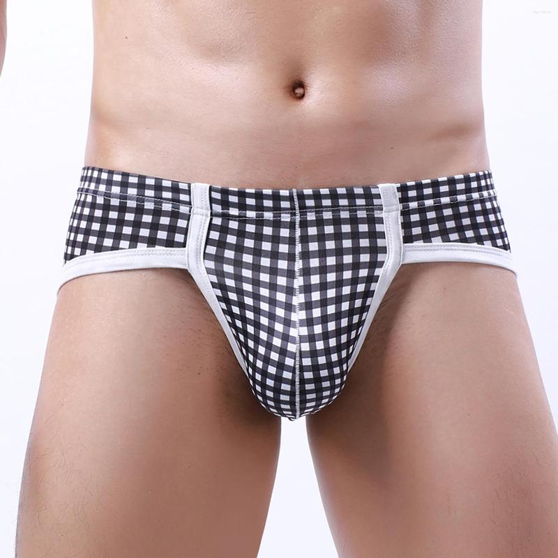 Underpants Men' Sexy Lingerie Plaid Nauty Briefs Male Underwear Youth Shorts Gay Sissy Pouch Breathable Ice Silk Seamless Panties B615, Yellow
Underpants Men' Sexy Lingerie Plaid Nauty Briefs Male Underwear Youth Shorts Gay Sissy Pouch Breathable Ice Silk Seamless Panties B615, Yellow