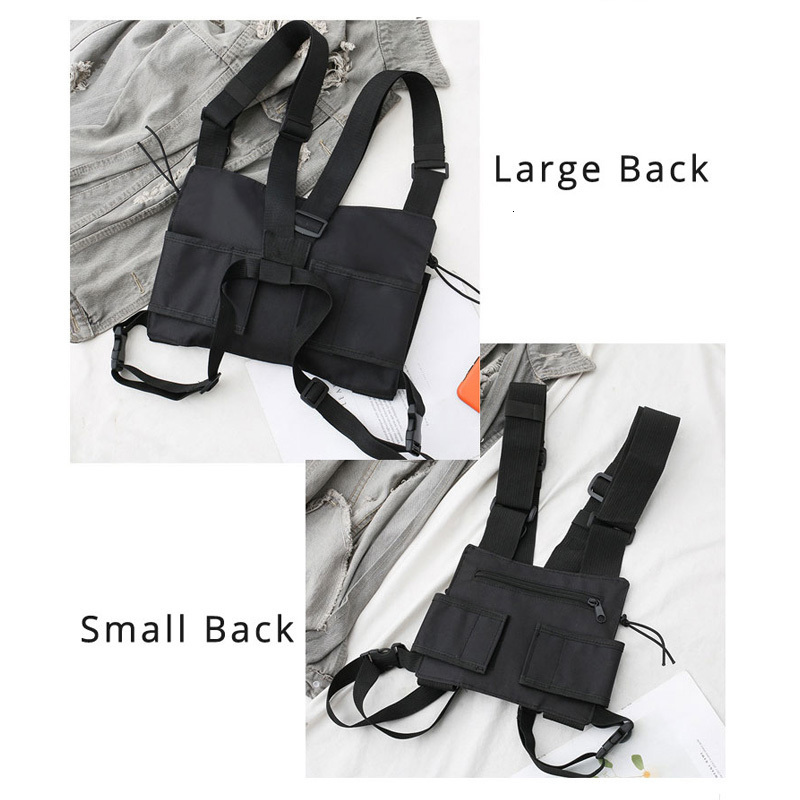 Waist Bags Functional Tactical Chest Fashion Bullet Hip Hop Vest Streetwear Pack Women Black Rig 233 230220