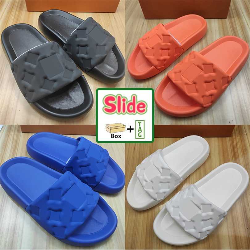 With Box Slippers Waterfront Embossed Mule Rubber Slide Beach Sandals Men Women White Orange Black Green Olive Summer Shoes Sneakers, 02. blue
With Box Slippers Waterfront Embossed Mule Rubber Slide Beach Sandals Men Women White Orange Black Green Olive Summer Shoes Sneakers, 02. blue