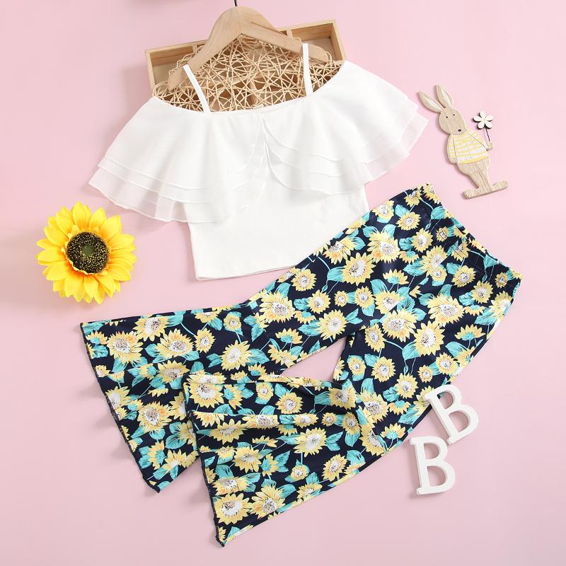 Clothing Sets FOCUSNORM 2-7Y Fashion Kids Girls Holiday Clothes Ruffles Off Shoulder T Shirts Tops Floral Printed Flare Pants 2pcs, Picture shown
Clothing Sets FOCUSNORM 2-7Y Fashion Kids Girls Holiday Clothes Ruffles Off Shoulder T Shirts Tops Floral Printed Flare Pants 2pcs, Picture shown