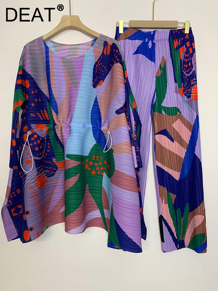 Women's Two Piece Pants Pleated Sets 2023 Spring Color Block Print Top High Waist Loose Wide Leg Women 2 Pieces Fashion Clothes 15KB237, Green
Women's Two Piece Pants Pleated Sets 2023 Spring Color Block Print Top High Waist Loose Wide Leg Women 2 Pieces Fashion Clothes 15KB237, Green