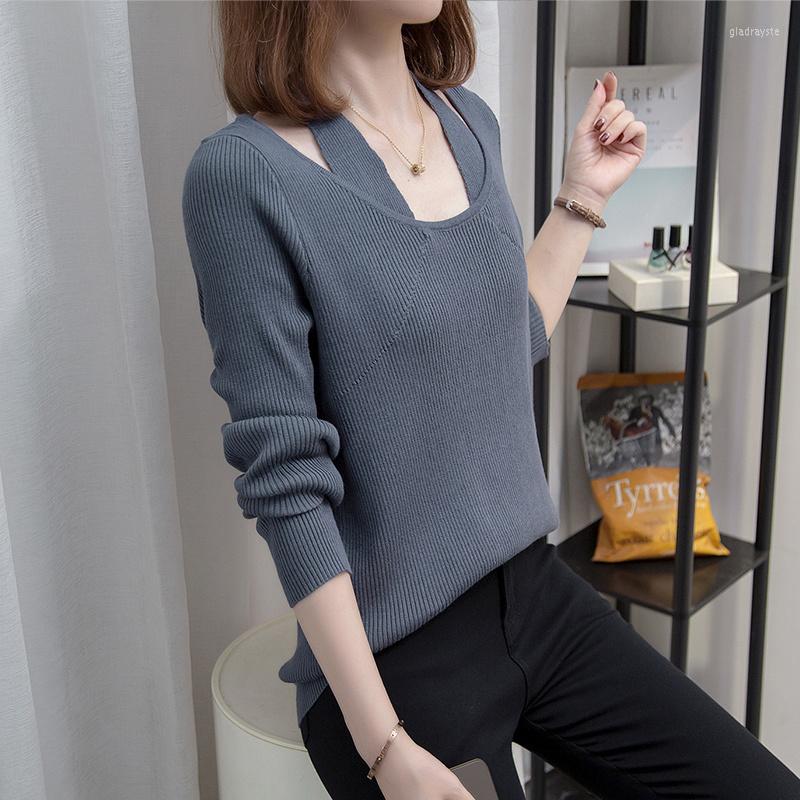 Women's Sweaters -4XL Oversize 2023 Autumn Winter Large Knitted Bottomed Top Long Sleeve Halter Knitwear Female Black Gray Jumpers
Women's Sweaters -4XL Oversize 2023 Autumn Winter Large Knitted Bottomed Top Long Sleeve Halter Knitwear Female Black Gray Jumpers