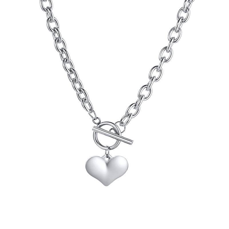 Pendant Necklaces Charm Heart Necklace Stainless Steel Cable Chain Link With Toggle Clasp Women Love
Pendant Necklaces Charm Heart Necklace Stainless Steel Cable Chain Link With Toggle Clasp Women Love