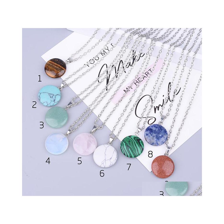 Pendant Necklaces Fashion Circle Crystal Necklace Opal Turquoise Natural Stone Druzy Jewelry With Stainless Steel Chain Drop Deliver Dhbws
Pendant Necklaces Fashion Circle Crystal Necklace Opal Turquoise Natural Stone Druzy Jewelry With Stainless Steel Chain Drop Deliver Dhbws