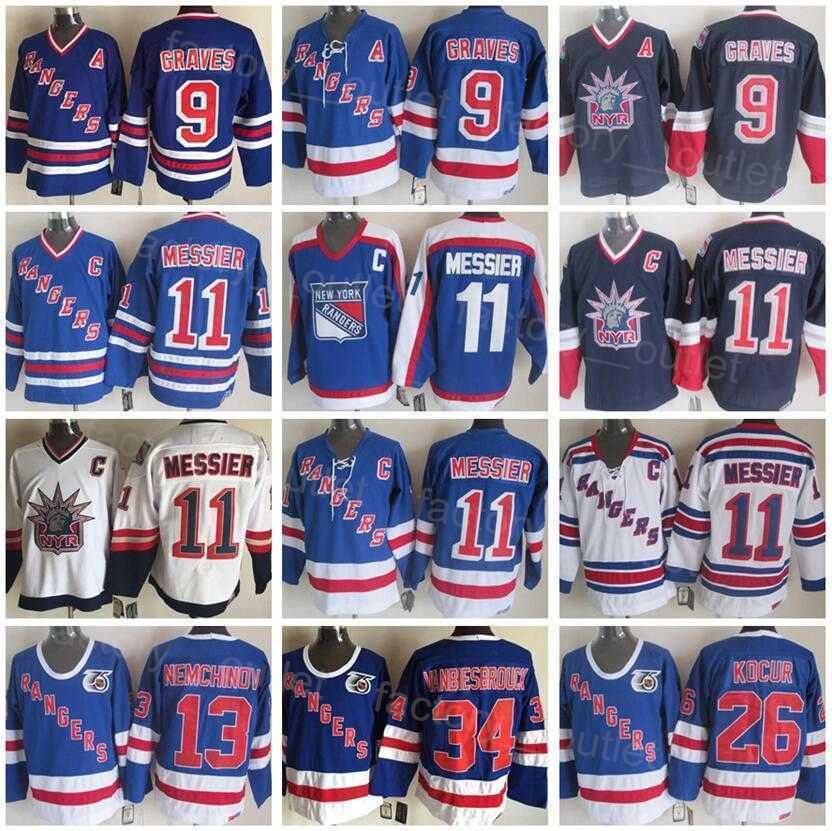 Retro New York Throwback Rangers Hockey 26 Joe Kocur Jersey 34 John Vanbiesbrouck 11 Mark Messier 9 Adam Graves 13 Sergei Nemchinov 75th''Nh, Blue
Retro New York Throwback Rangers Hockey 26 Joe Kocur Jersey 34 John Vanbiesbrouck 11 Mark Messier 9 Adam Graves 13 Sergei Nemchinov 75th''Nh, Blue