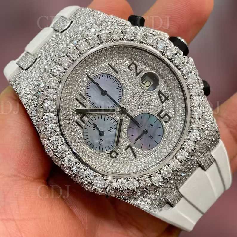 High Quality Fashion Iced Out WatchesMens Wrist Luxury Round Cut Lab Gr DDGU ZGN6, White
High Quality Fashion Iced Out WatchesMens Wrist Luxury Round Cut Lab Gr DDGU ZGN6, White