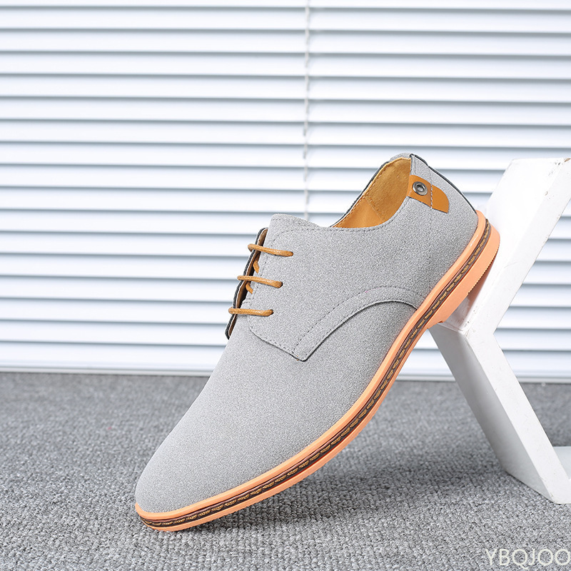 Dress Shoes Spring Suede Leather Men Shoes Oxford Casual Shoes Classic Sneakers Comfortable Footwear Dress Shoes Large Size Flats 230217