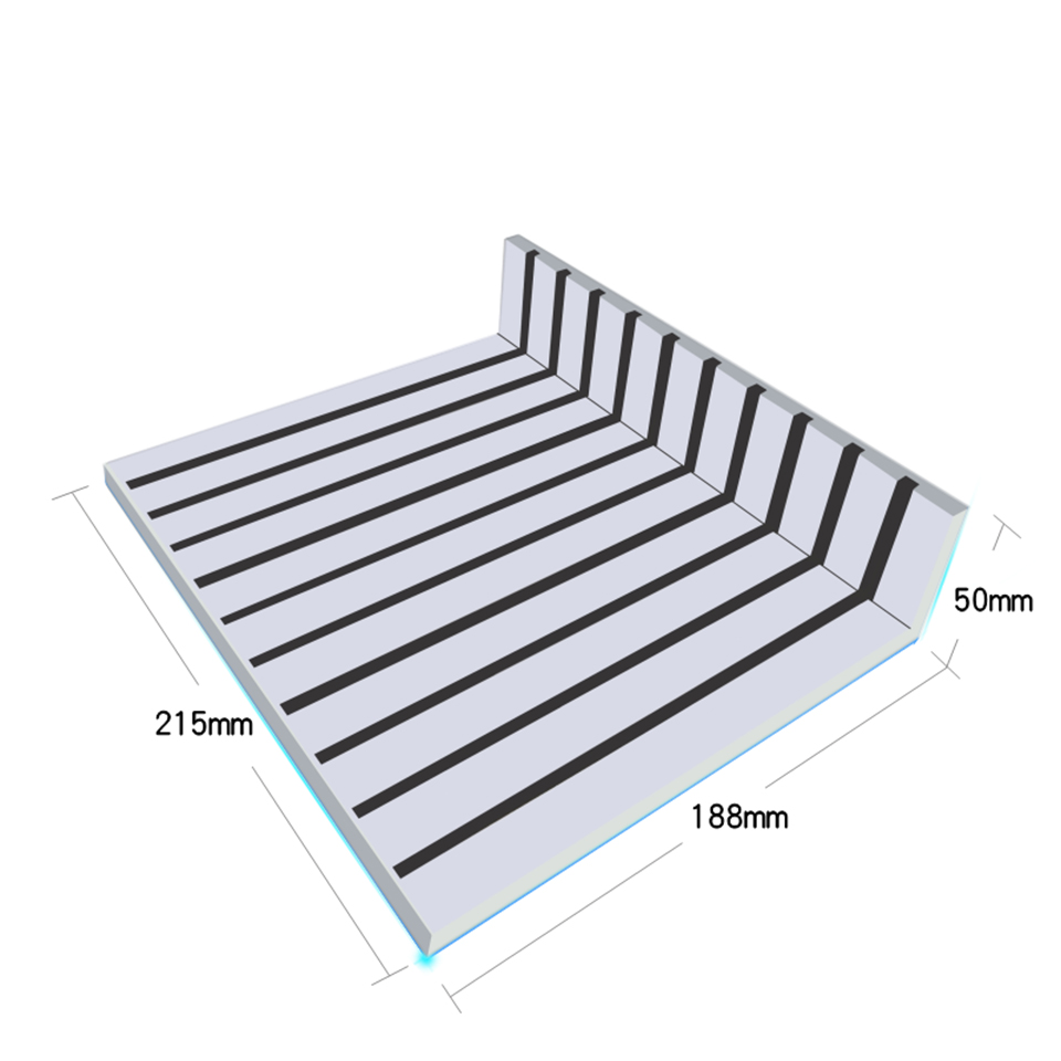 Professional Window Film Tester Display Stand, Aluminum Alloy Organizer Rack with 10 Glass Panels for Tint Sample Swatches and Demo Tools AL-521