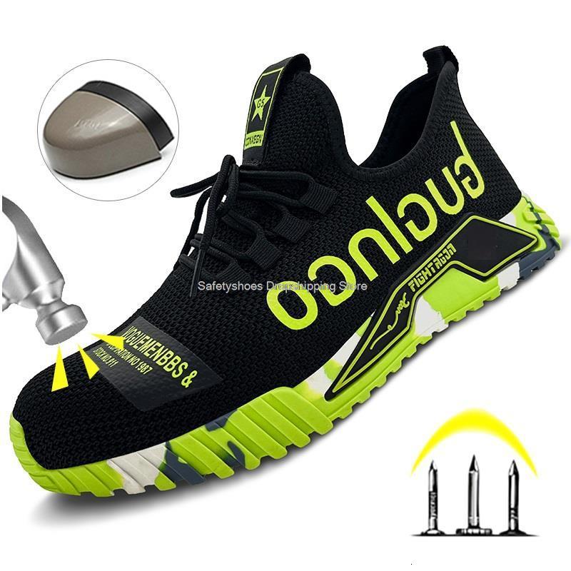 Boots Safety Shoes Men Steel Toe Men's Work Shoes Puncture Proof Work Sneaker Male Protective Footwear Work Man Boots Safety Boots 230217