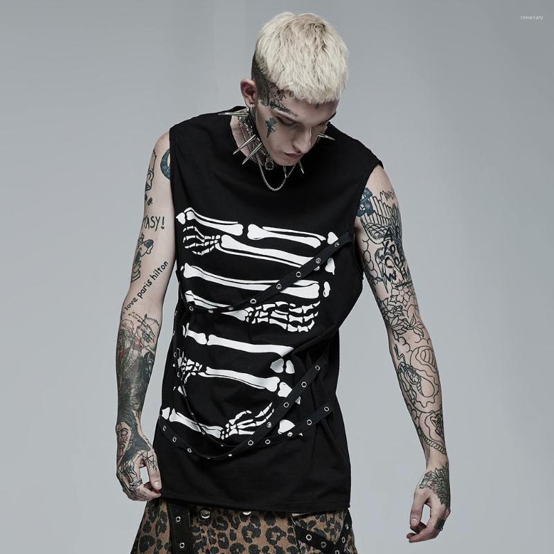 Men's T Shirts PUNKRAVE Men's Vest Punk Daily Wear Printing Sleeveless T-shirt Gothic Skeleton Elastic Knit Top, T-751
Men's T Shirts PUNKRAVE Men's Vest Punk Daily Wear Printing Sleeveless T-shirt Gothic Skeleton Elastic Knit Top, T-751