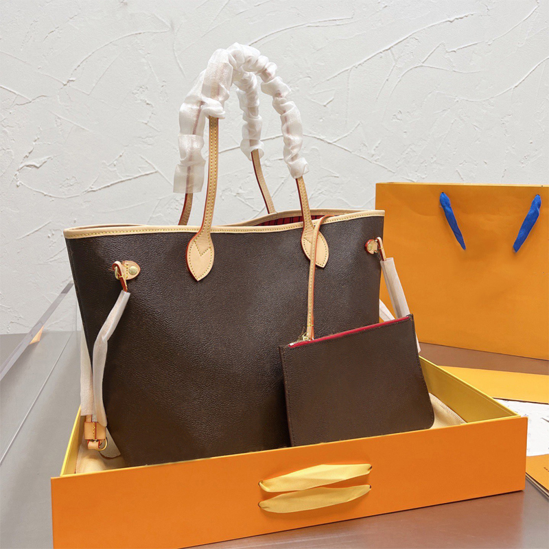 designer handbags neverfull MM GM PM bag Leather Women tote with zipped pouch yk shoulder bag