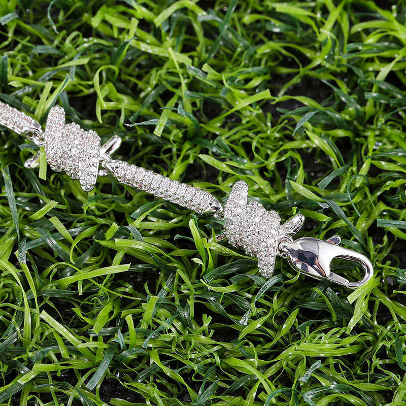 8mm Iced Out Men Wire Chain Bard Wire Choker Hip Hop Jewelry Men Diamond Barb Wire Chain