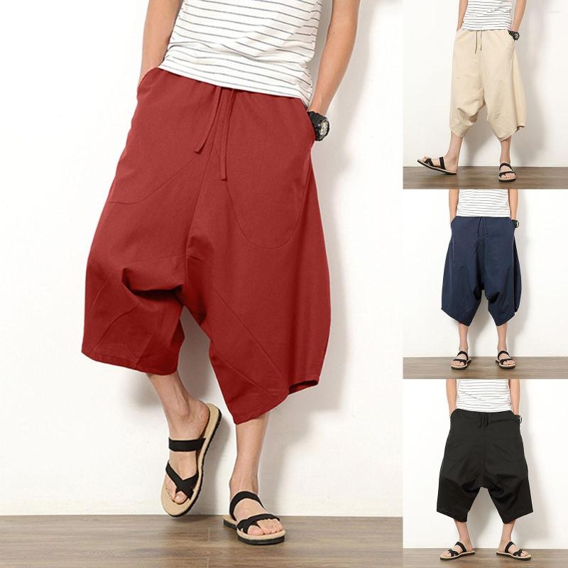 Men's Pants Men Summer Casual Drawstring Mid Waist Cotton Linen Loose Cropped Bloomers With Pockets Clothings, Black
Men's Pants Men Summer Casual Drawstring Mid Waist Cotton Linen Loose Cropped Bloomers With Pockets Clothings, Black